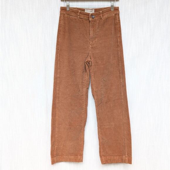 Everlane Brown The Sailor Corduroy High Rise Wide Leg Pants, size 6 - Picture 1 of 12